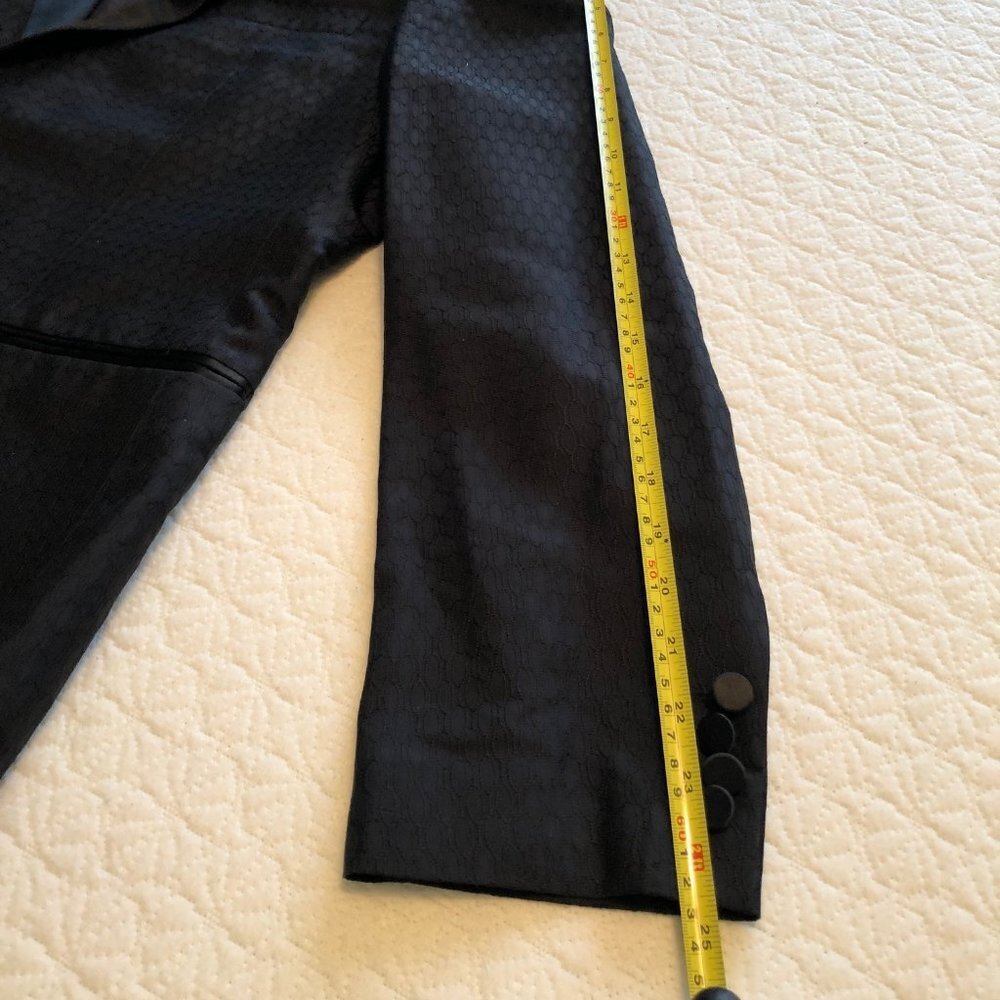 Claiborne Lux Men's Shawl Lapel Tuxedo, sz 42R, color Black, Textured Fabric - Picture 13 of 13